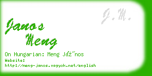 janos meng business card